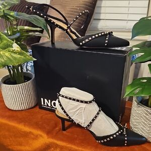INC International Concepts Black Studded Heels